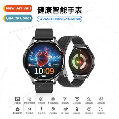 ECG Smartwatch Noninvasive Blood Sugar Temperature Blood Pre