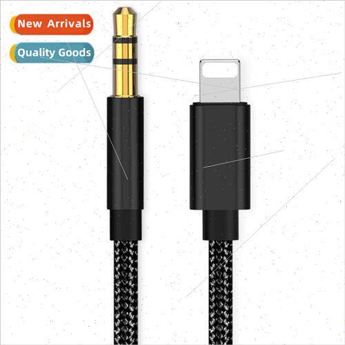 适用cell phone car audio cable 3.5mm to iphone braided AUX H