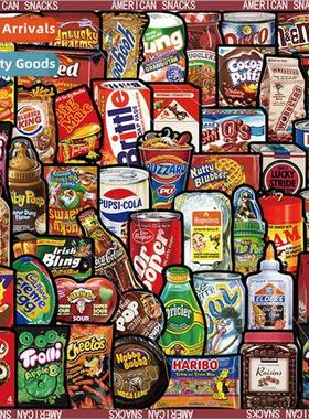 48 sheets classic American snacks handbook stickers waterpro