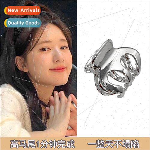 Grab clip high ponytail fixed hair grip alloy Wang Xinling s
