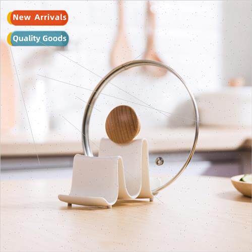 Kchen lid rack countertop lid shelf home spatula storage rac