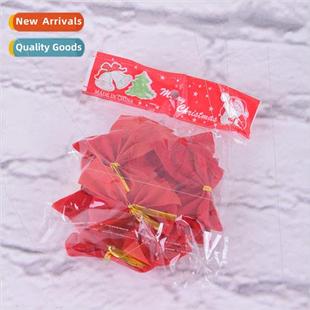 Flocking Christmas Bow Red ghts Small Tree mple