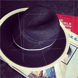 hat wide shading sun fashion bowler straw brim 2018 Spring