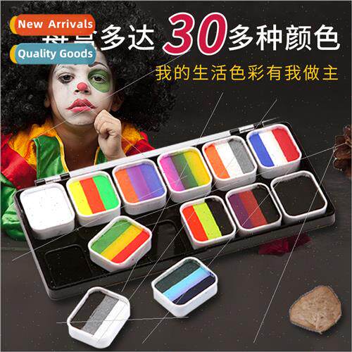 12-panel multi-color water-soluble body paint Children face