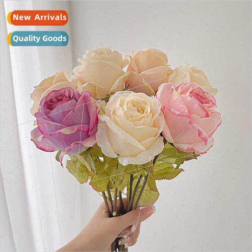 Vintage simulation charred edge rose burnt single baked edge