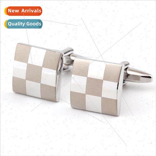Square Laser Floral Cufflinks Metal Men Business French Shir