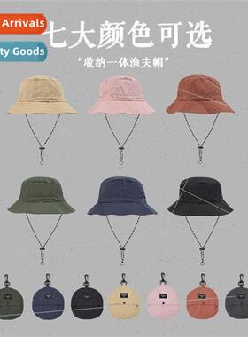 Waterproof fishermans cap can be stowed bag basin hat summer