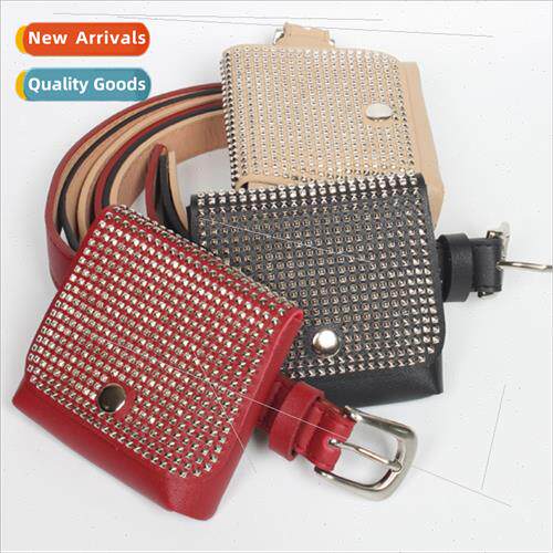 Belt  small waist bag ladies new tide rivets Korean Europe f