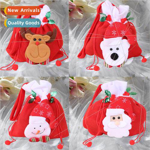 Christmas gift bags candy bags -woven gift bags Santa Claus