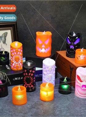 Halloween new pumpkin candle LED light pumpkin lights Hallow