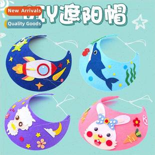 Day woven handmade par kindergarten Children hat June sun