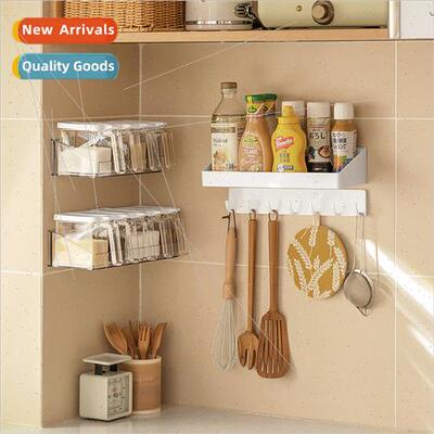 New kchen shelf wall mounted wall spice rack plastic free sp