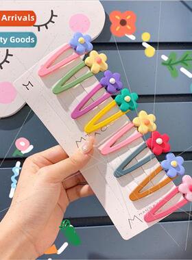 Korea kids hair clips acrylic ins hyunya macaroon flowers ha