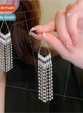 lver Zirconia Tassel Earrings che Atmosphere Long Earrings F