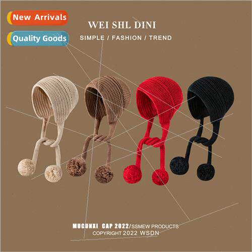 Ear protection cap fall winter warm knted wool cap children