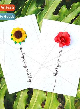 Premium Valentine Greeting Cards Handmade Dried Flowers Bles