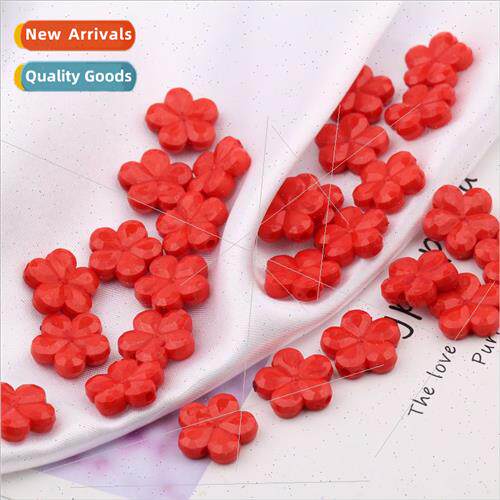 diy handmade beading material k 14mm petal flower five leave
