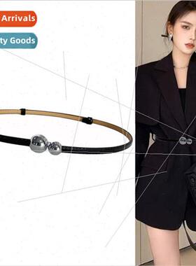 Pair buckle thin belt female summer dresses sub sweater wais