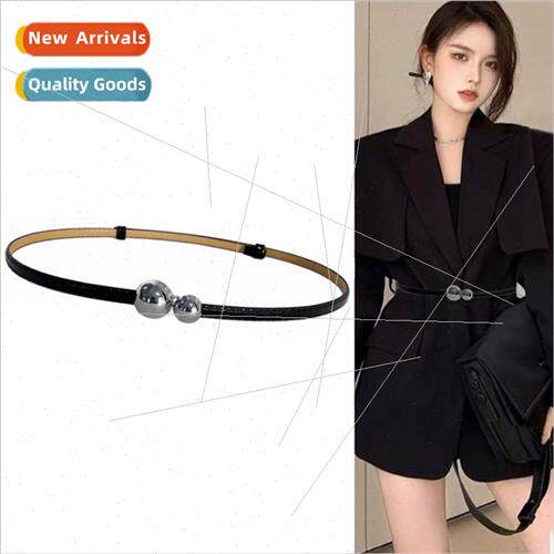 Pair buckle thin belt female summer dresses sub sweater wais