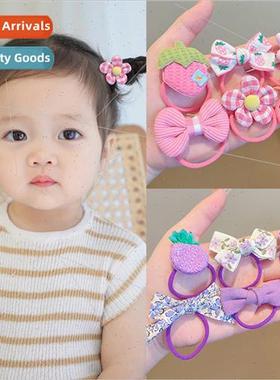 New children leather bcute tie hair does not hurt hair baby