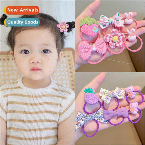 New children leather bcute tie hair does not hurt hair baby