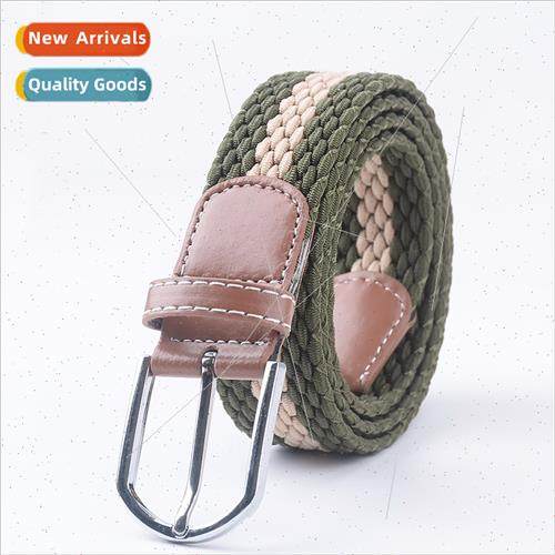 New stch woven belt men casual canvas belt elastic elastic w