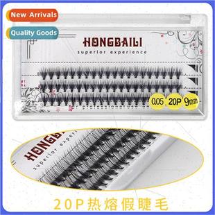 20 0.05 hot melt extensions 20P single clusters eyelash exte