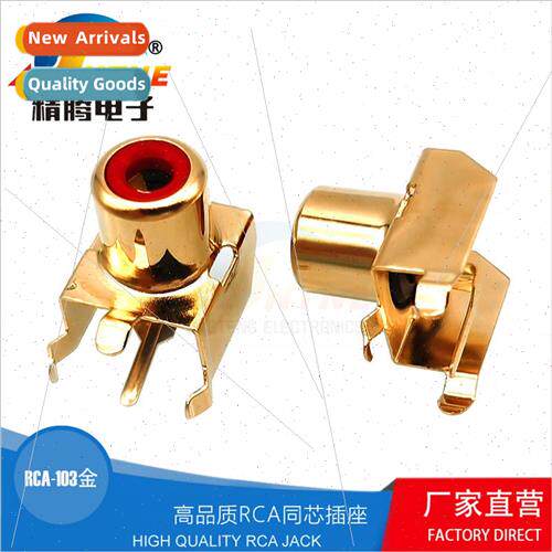 ngle-hole RCA holder AV socket audio lotus plug RCA-103 meta
