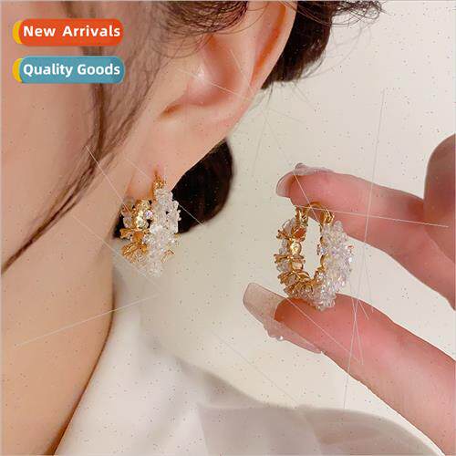 Fashion Crystal Circle Earring Clip che High End Earrings