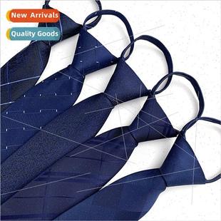 Zipper Tie Polyester Striped Accessories Men