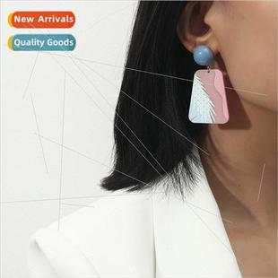 Korea new summer candy-colored 3D printing geometric pattern