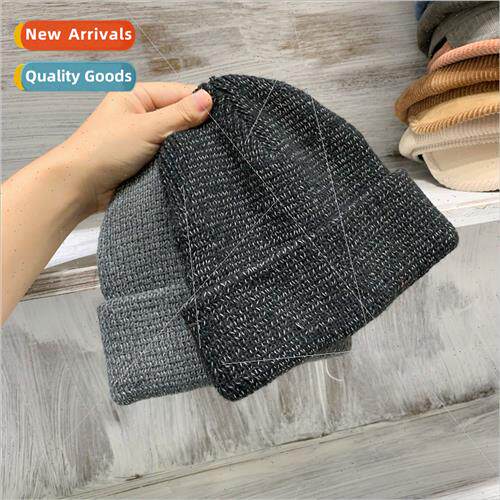 Korea Dongdaemun super fire reflective knit cap men fashiona