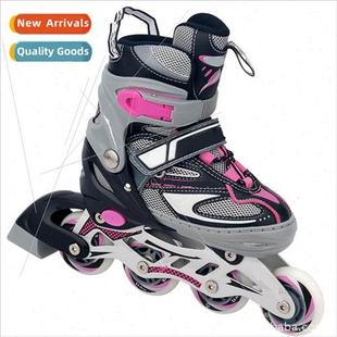 double childrens row inline skates Oishen roller adjustable