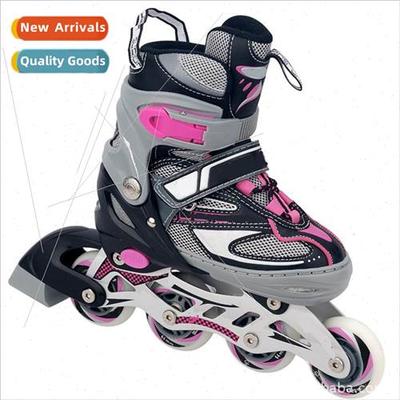 Oishen adjustable childrens double row, inline roller skates