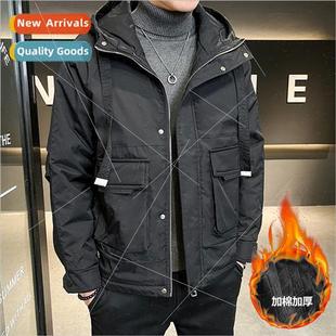 fall winter casual jacket new men 2023 Punch thickened
