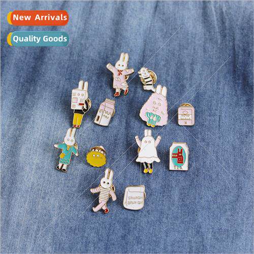 Cartoon Multi-Shape Bunny Brooch Clothes Accessories Bags Fu