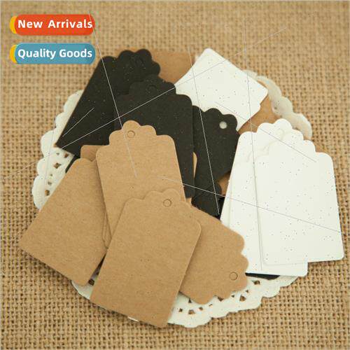 100pcs 5*3cm flower head kraft paper hangtags bakery hangtag