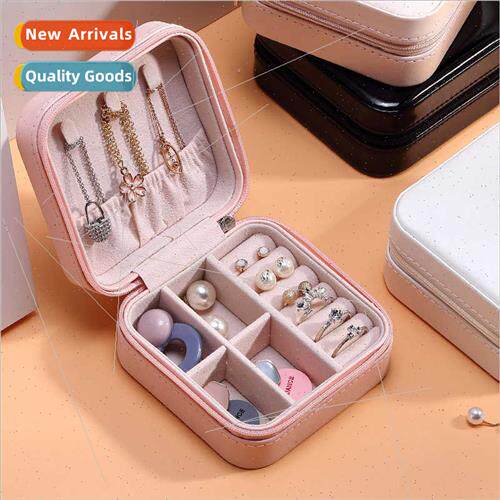 Portable jewelry box single layer simple jewelry jewelry sto