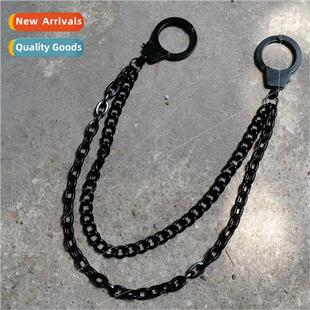 new creative handcuffs thick double pants chain tide men jea