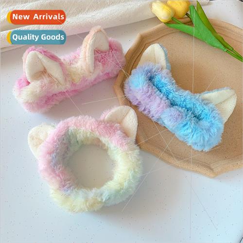 Cute cat wash face special hair bands girls mask binding hai