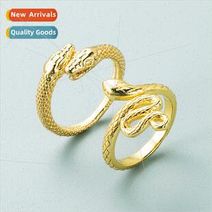 Europe INS retro double head snake shape ring men women hip