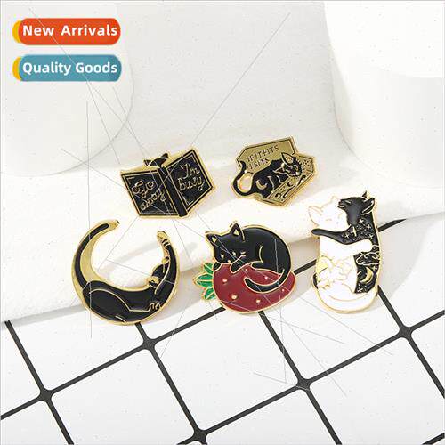 creative ensemble cat alloy brooch collar accessories metal