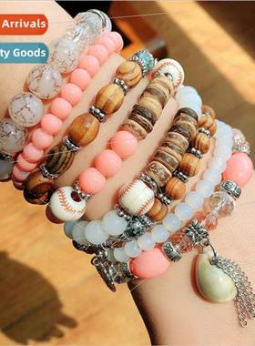 Europe bohemian ethnic wind colorblocking female shell elast