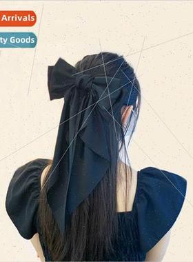 Temperament ribbon bow hair clips romantic eye-catching back