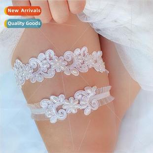 Lace Leg Europe Elastic New Sexy Garter Bridal Pearl