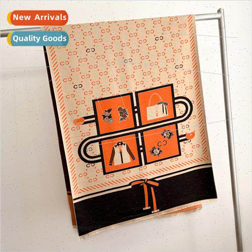 2022 new faux cashmere warm thickened scarf Europe Uned Stat