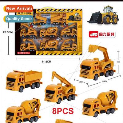 Children engineering car set toy excavator mixer car big gif