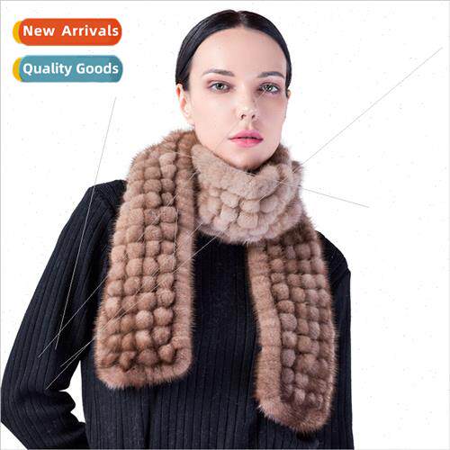Hundreds mink hair scarf women fall winter warm fur weaving