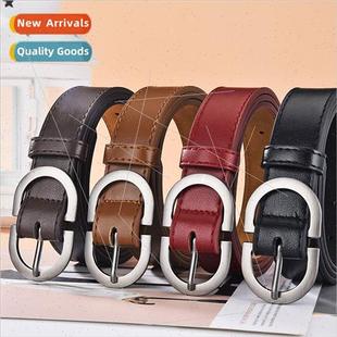 buckle ladies men double women simple black Hundreds belt