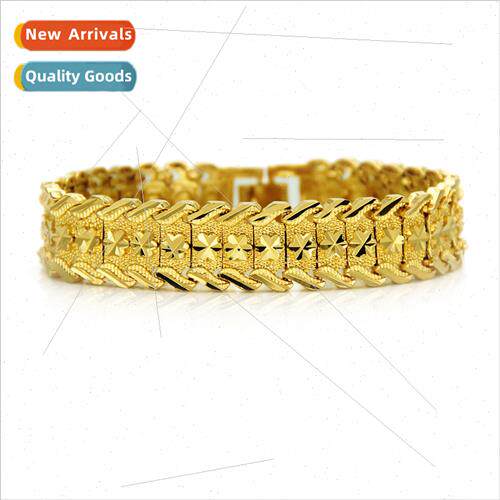 Europe Hip Hop Men Full Diamond Watch Bracelet 18k Gold Plat